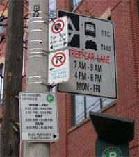Road signs in Toronto